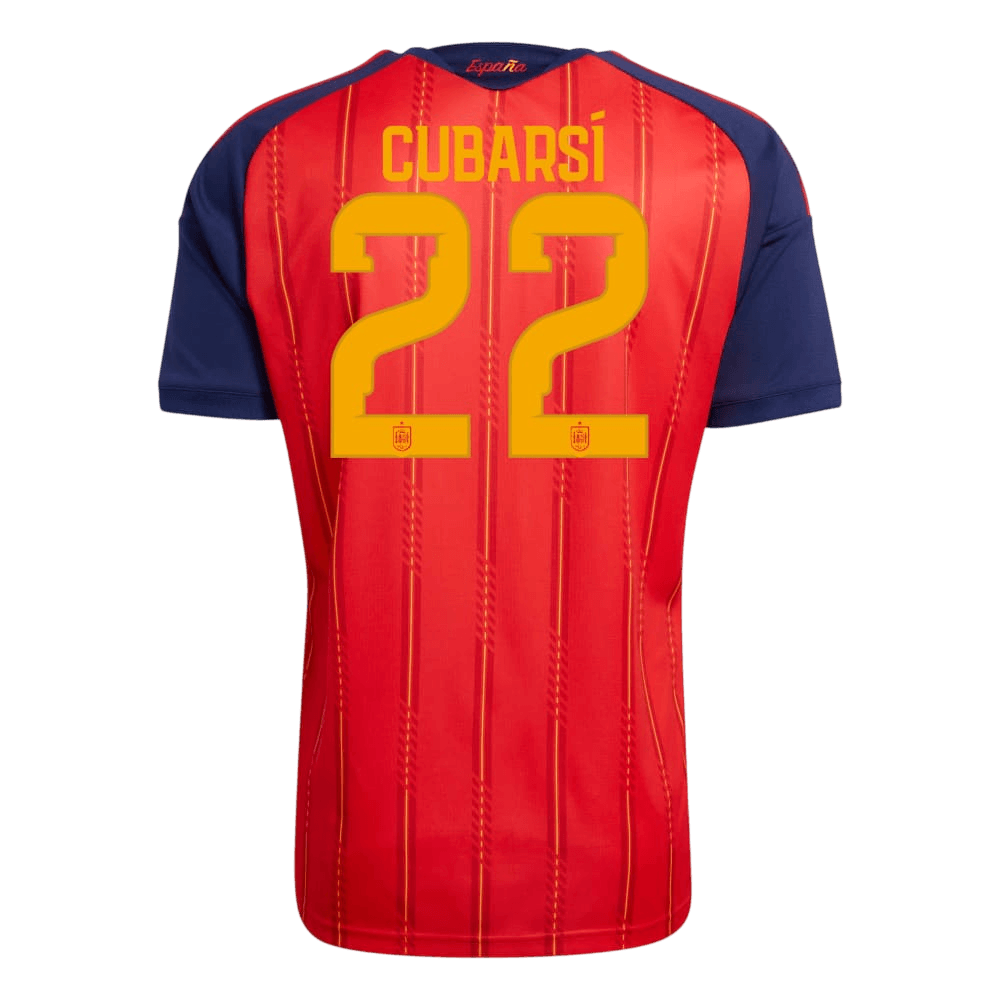 Tricouri Fotbal Spania CUBARSÍ #22 Acasă Cupa Mondială 2026 Champion Edition - Premium