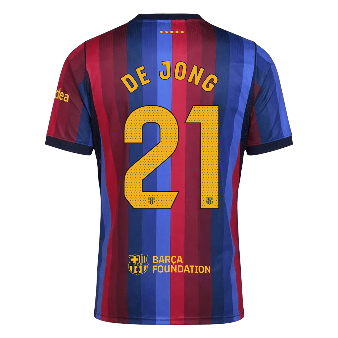 Tricouri Fotbal Barcelona DE JONG #21 Acasă 2026/27 - Premium