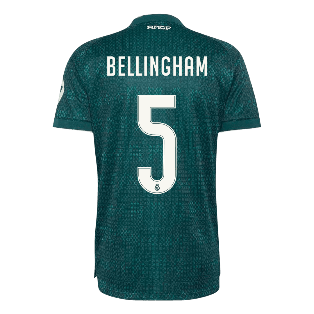 Tricouri Fotbal Real Madrid BELLINGHAM #5 Deplasare 2026/27 Authentic