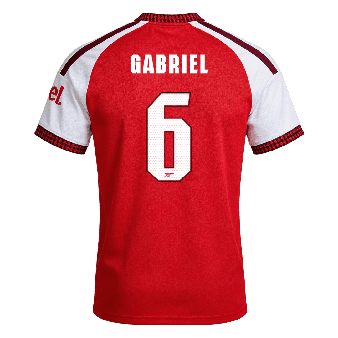 Tricouri Fotbal Arsenal GABRIEL #6 Acasă 2026/27 - UCL - Premium