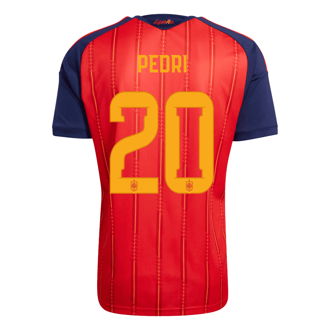 Tricouri Fotbal Spania PEDRI #20 Acasă Cupa Mondială 2026 Champion Edition - Premium