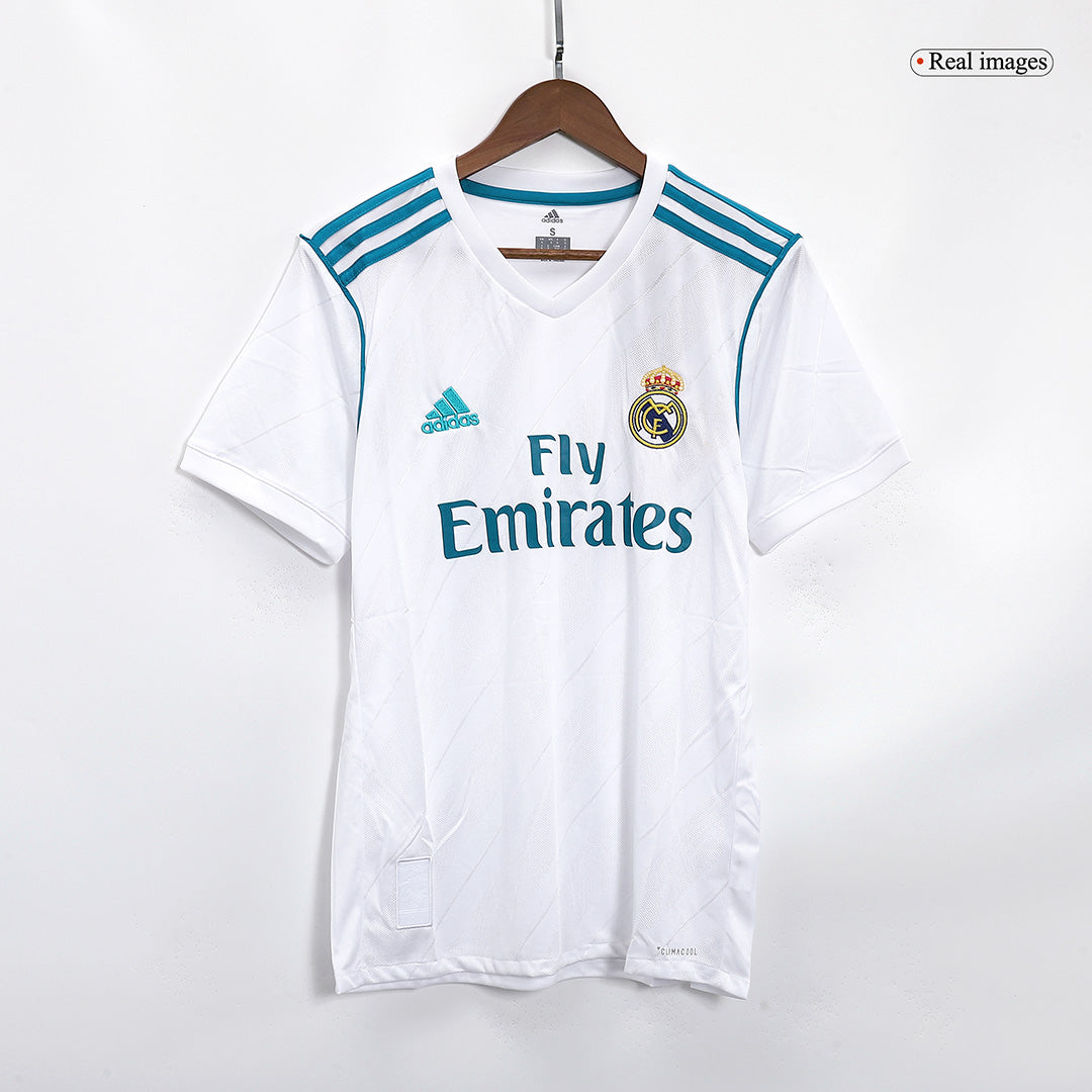 Tricouri Fotbal Vintage Real Madrid BENZEMA #9 Acasă 2017/18