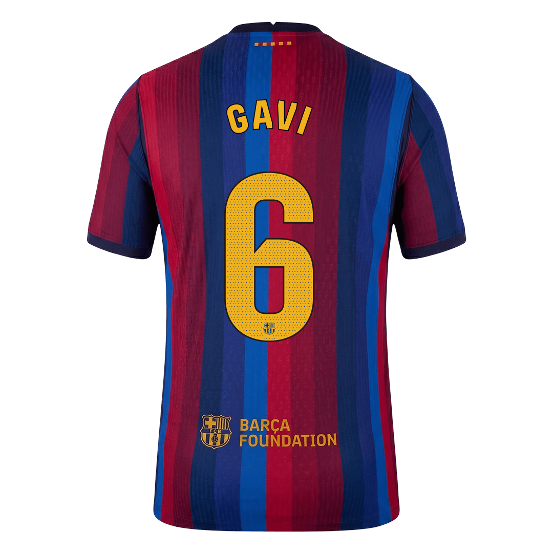 Tricouri Fotbal Barcelona GAVI #6 Acasă 2026/27 Authentic