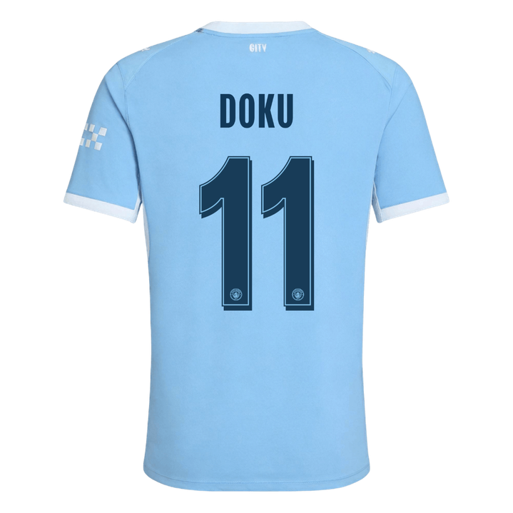 Tricouri Fotbal Manchester City DOKU #11 Acasă 2026/27 Authentic - UCL
