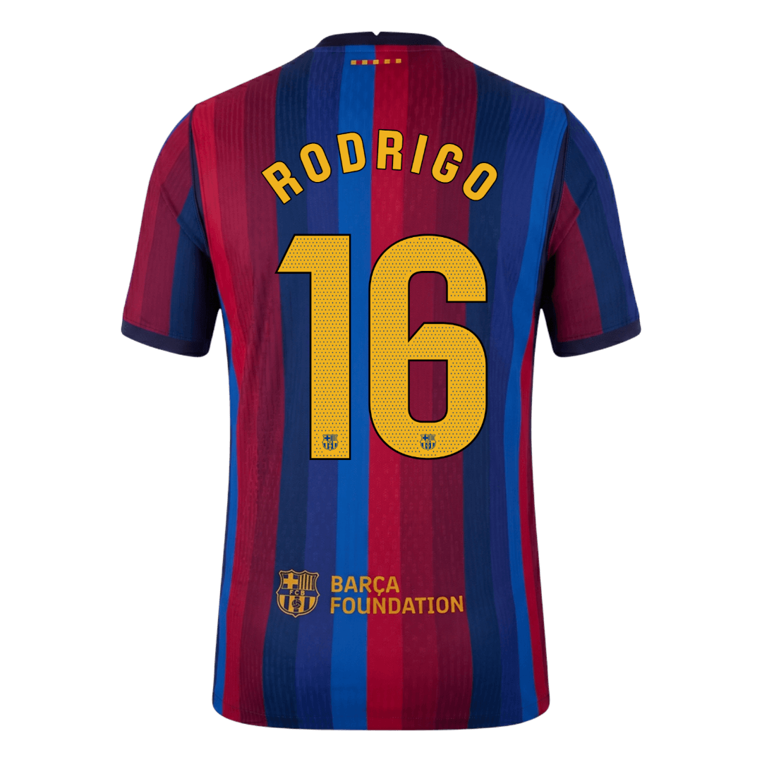 Tricouri Fotbal Barcelona RODRIGO #16 Acasă 2026/27 Authentic