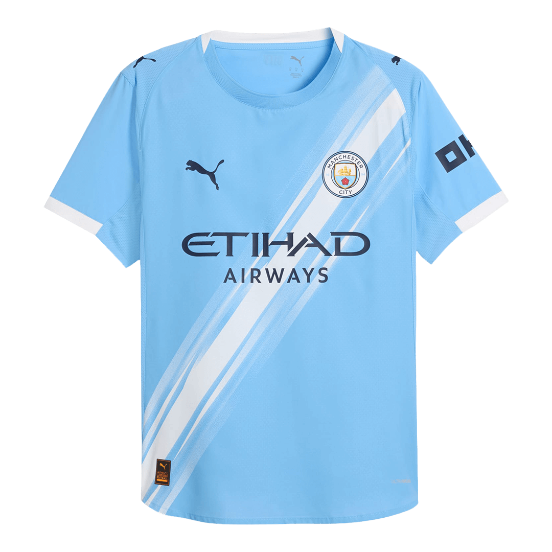 Tricouri Fotbal Manchester City DE BRUYNE #17 Acasă 2025/26 Authentic