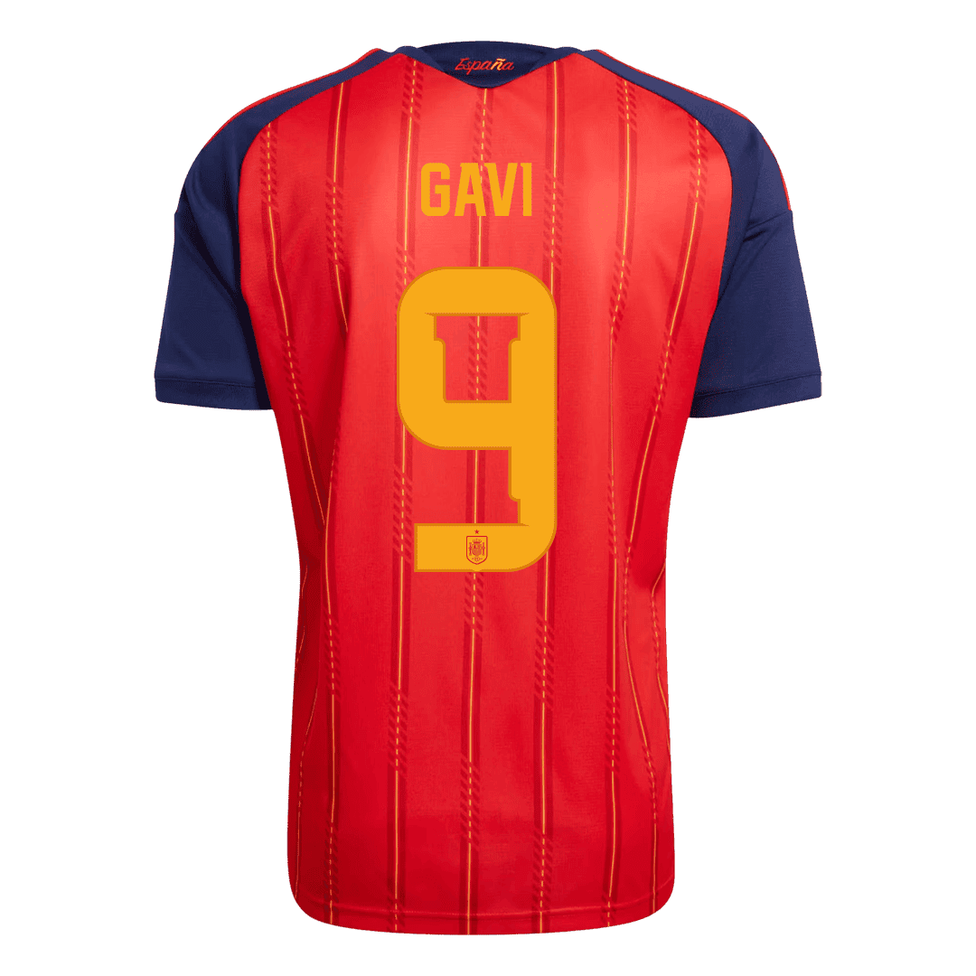 Tricouri Fotbal Spania GAVI #9 Acasă Cupa Mondială 2026 Champion Edition - Premium