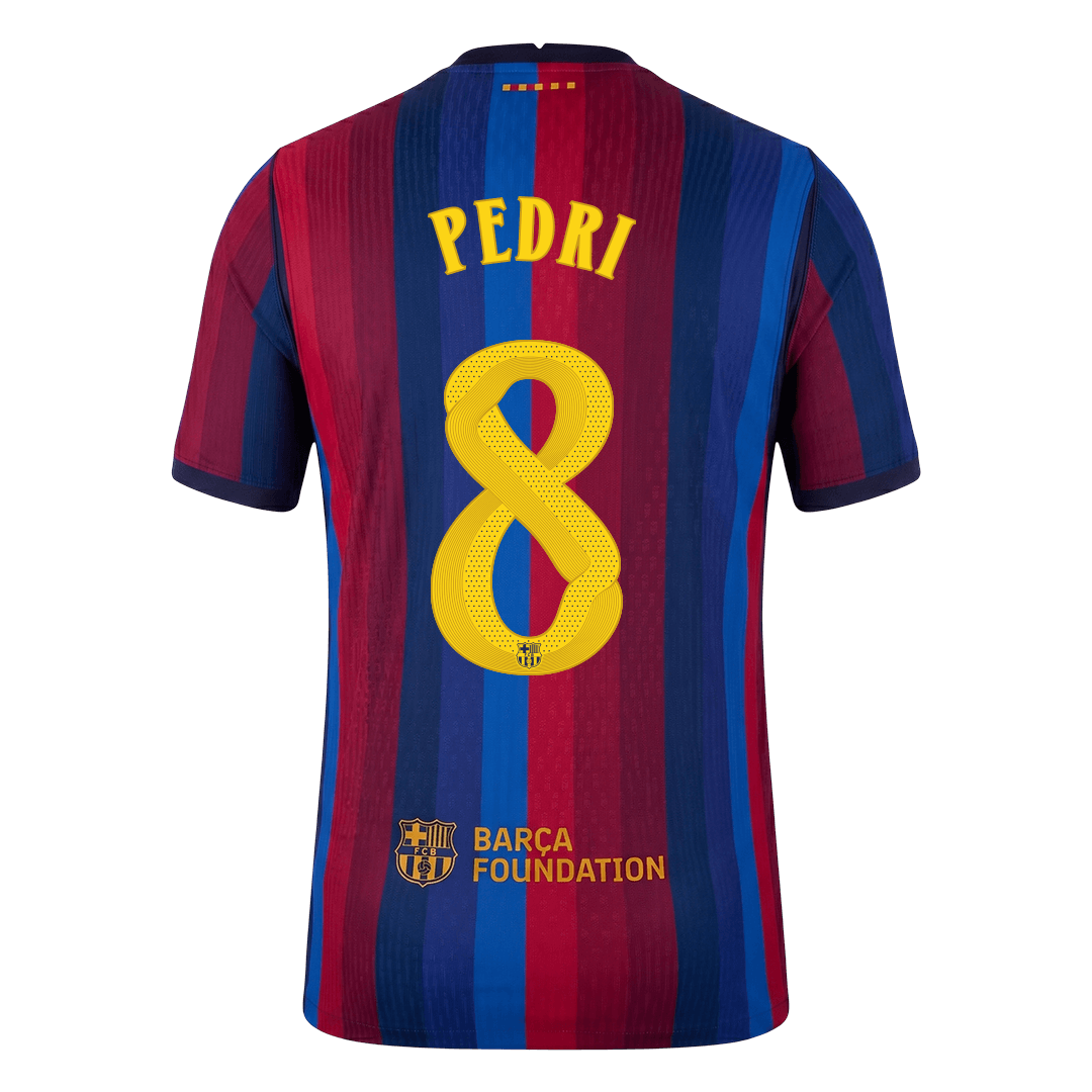 Tricouri Fotbal Barcelona PEDRI #8 Acasă 2026/27 Authentic - UCL