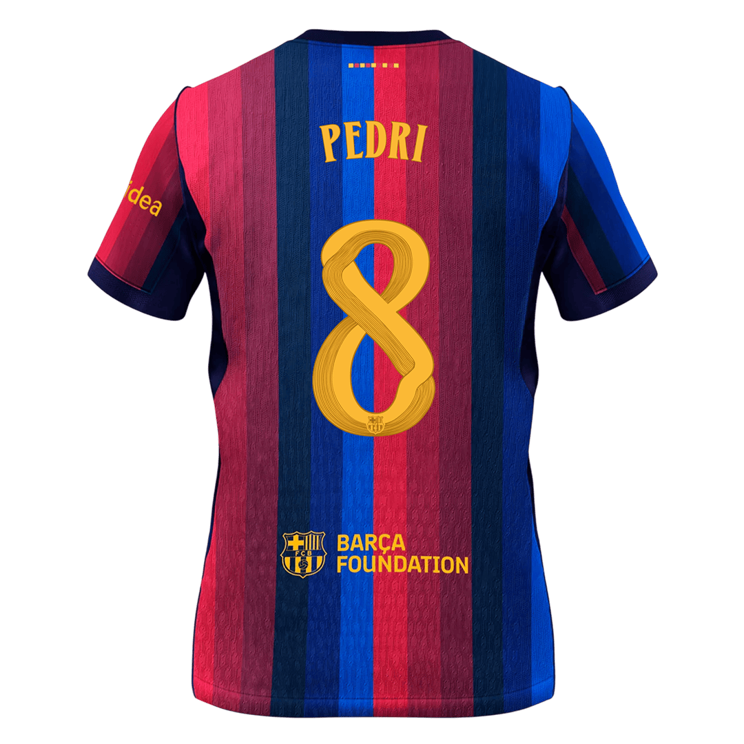 Tricouri Fotbal Barcelona PEDRI #8 Acasă 2026/27 - UCL - Premium