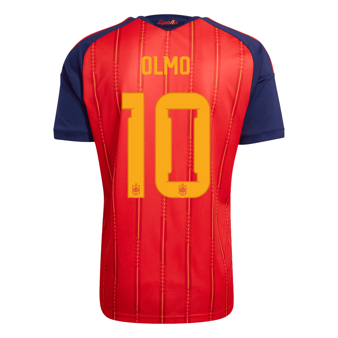 Tricouri Fotbal Spania OLMO #10 Acasă Cupa Mondială 2026 Champion Edition - Premium