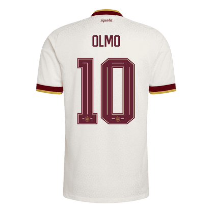 Tricouri Fotbal Spania OLMO #10 Deplasare Cupa Mondială 2026 Authentic - Champion Edition