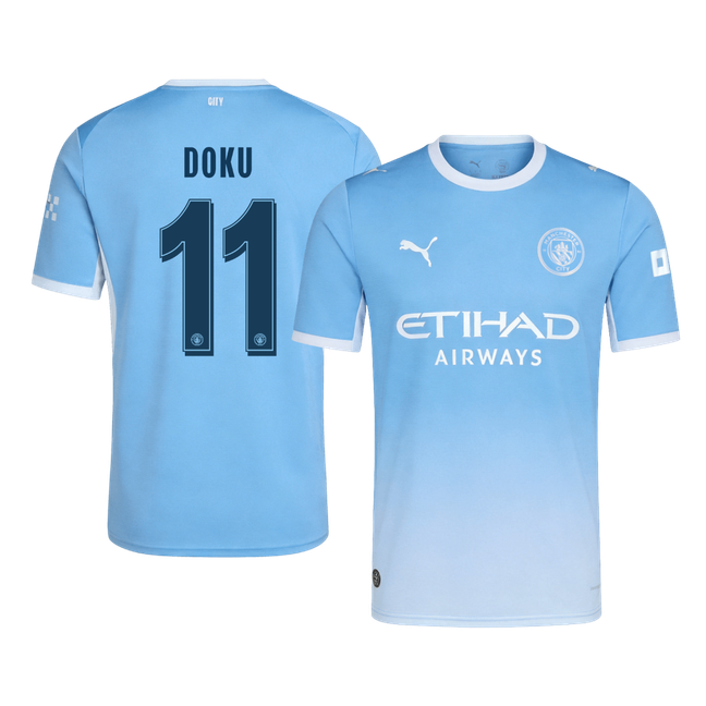 Tricouri Fotbal Manchester City DOKU #11 Acasă 2026/27 - UCL
