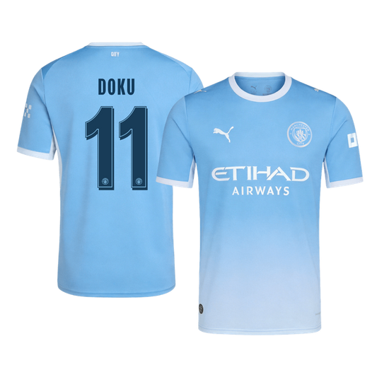Tricouri Fotbal Manchester City DOKU #11 Acasă 2026/27 - UCL