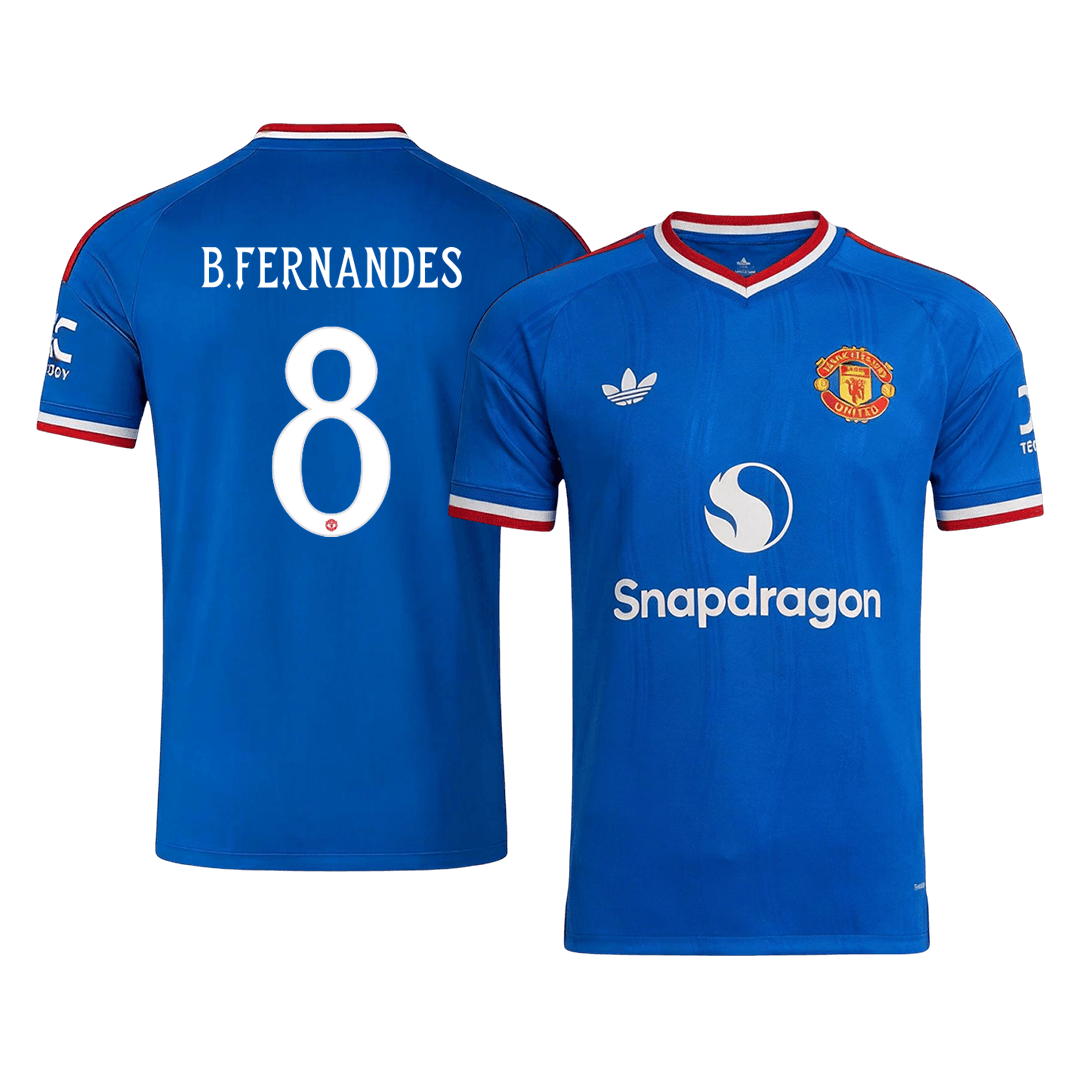 Tricouri Fotbal Manchester United B. FERNANDES #8 Deplasare 2026/27 - UCL