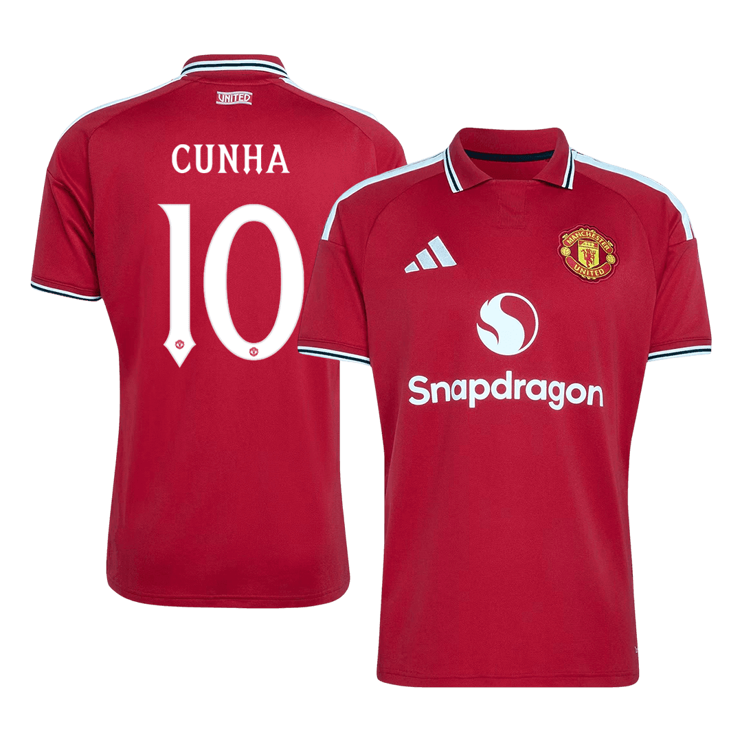 Tricouri Fotbal Manchester United CUNHA #10 Acasă 2026/27 - UCL - Premium