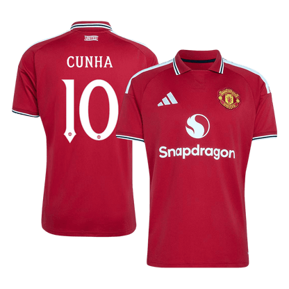 Tricouri Fotbal Manchester United CUNHA #10 Acasă 2026/27 - UCL - Premium