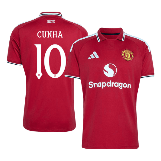 Tricouri Fotbal Manchester United CUNHA #10 Acasă 2026/27 - UCL - Premium