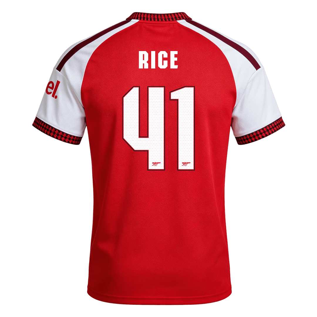 Tricouri Fotbal Arsenal RICE #41 Acasă 2026/27 - UCL - Premium