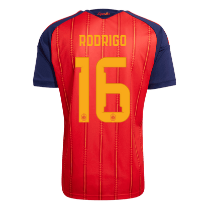 Tricouri Fotbal Spania RODRIGO #16 Acasă Cupa Mondială 2026 Champion Edition - Premium