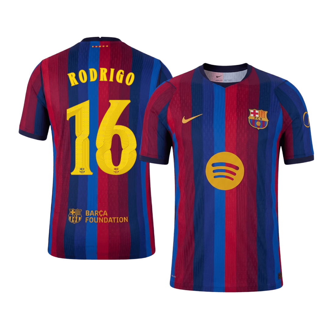 Tricouri Fotbal Barcelona RODRIGO #16 Acasă 2026/27 Authentic - UCL