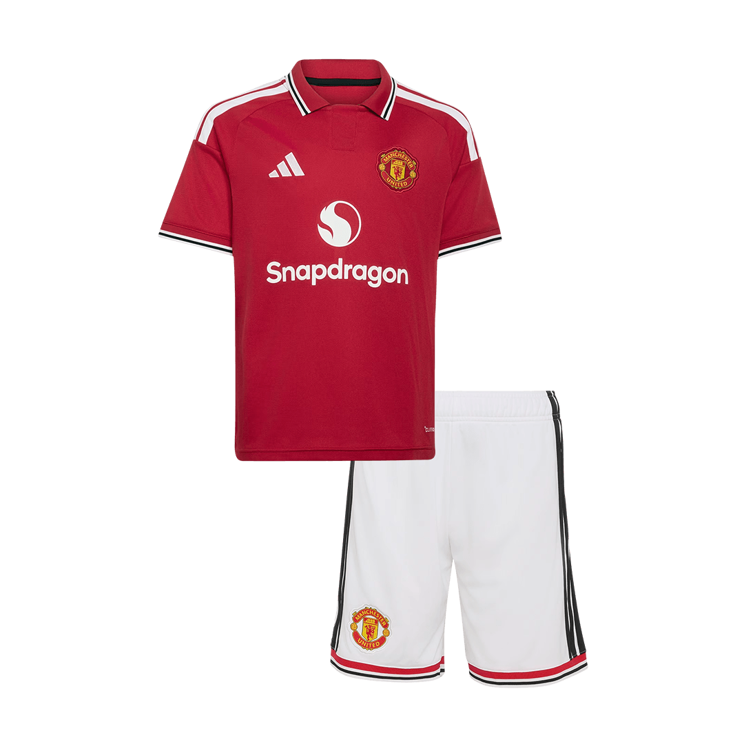 Set Tricouri Fotbal Manchester United Acasă 2026/27 Pentru Copii - Premium