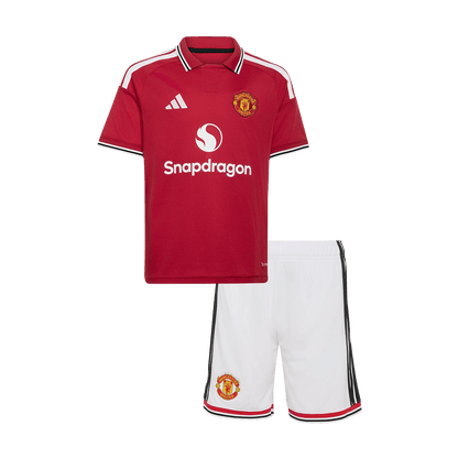 Set Tricouri Fotbal Manchester United Acasă 2026/27 Pentru Copii - Premium