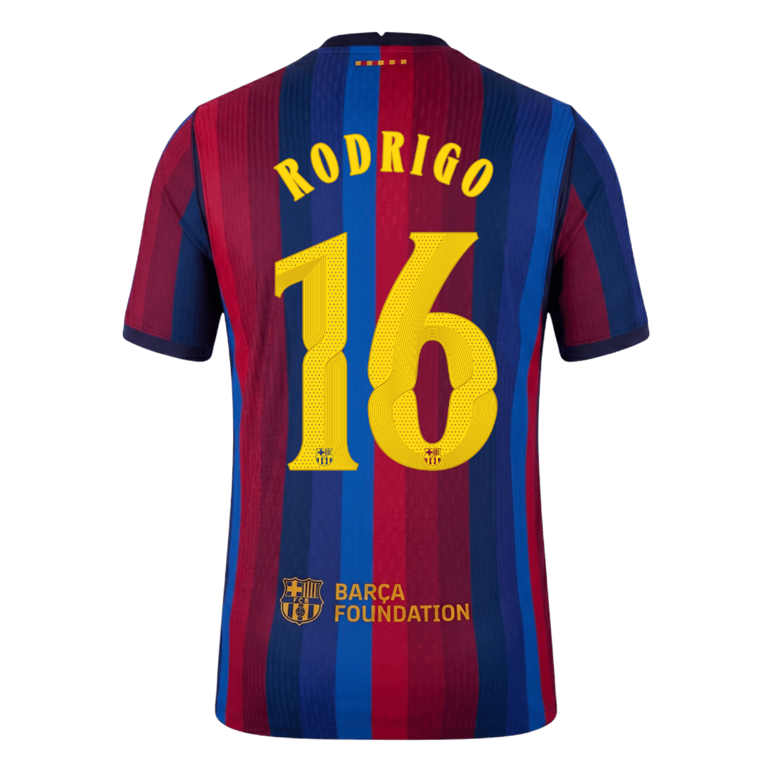 Tricouri Fotbal Barcelona RODRIGO #16 Acasă 2026/27 Authentic - UCL