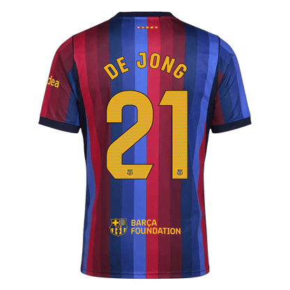Tricouri Fotbal Barcelona DE JONG #21 Acasă 2026/27 - Premium