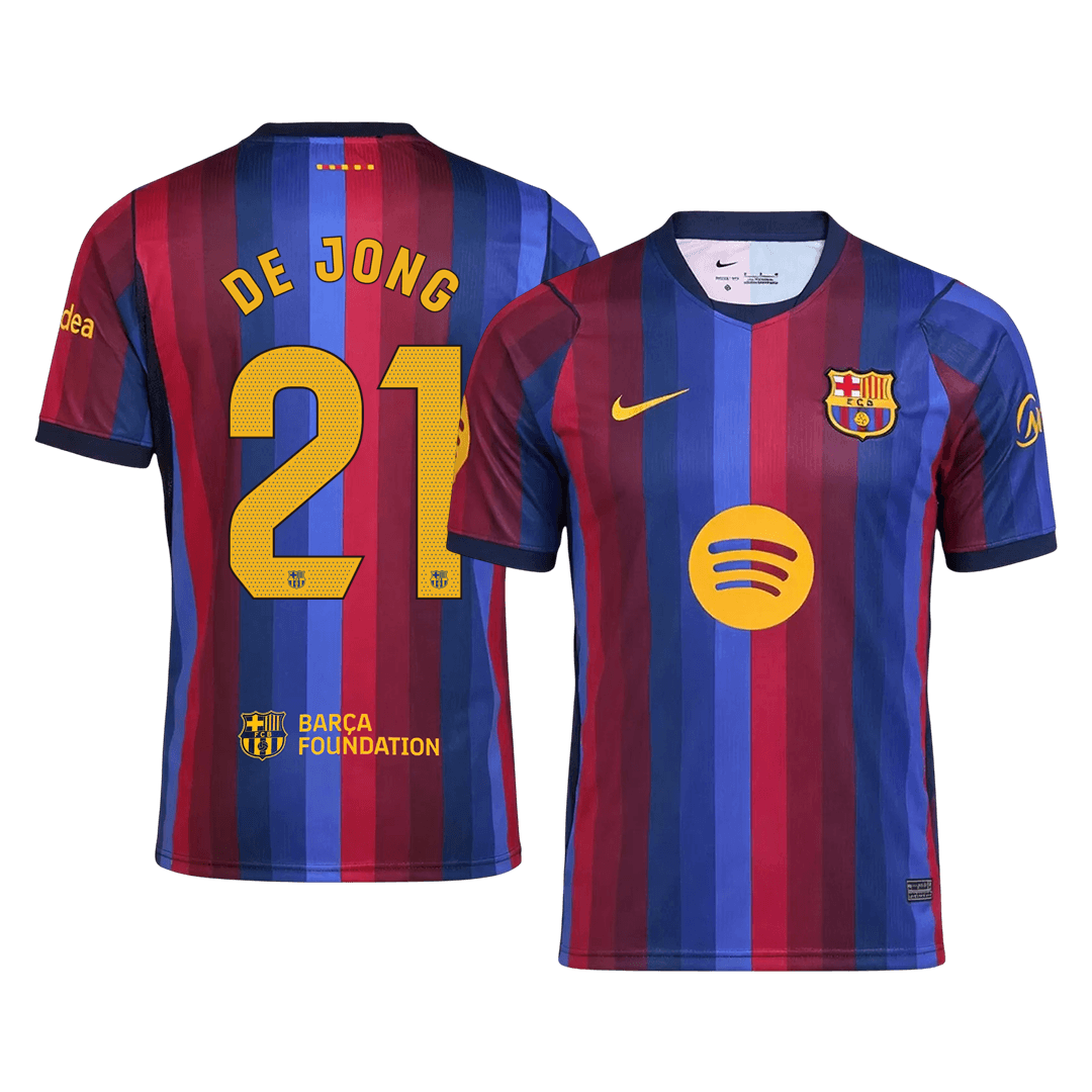 Tricouri Fotbal Barcelona DE JONG #21 Acasă 2026/27 - Premium