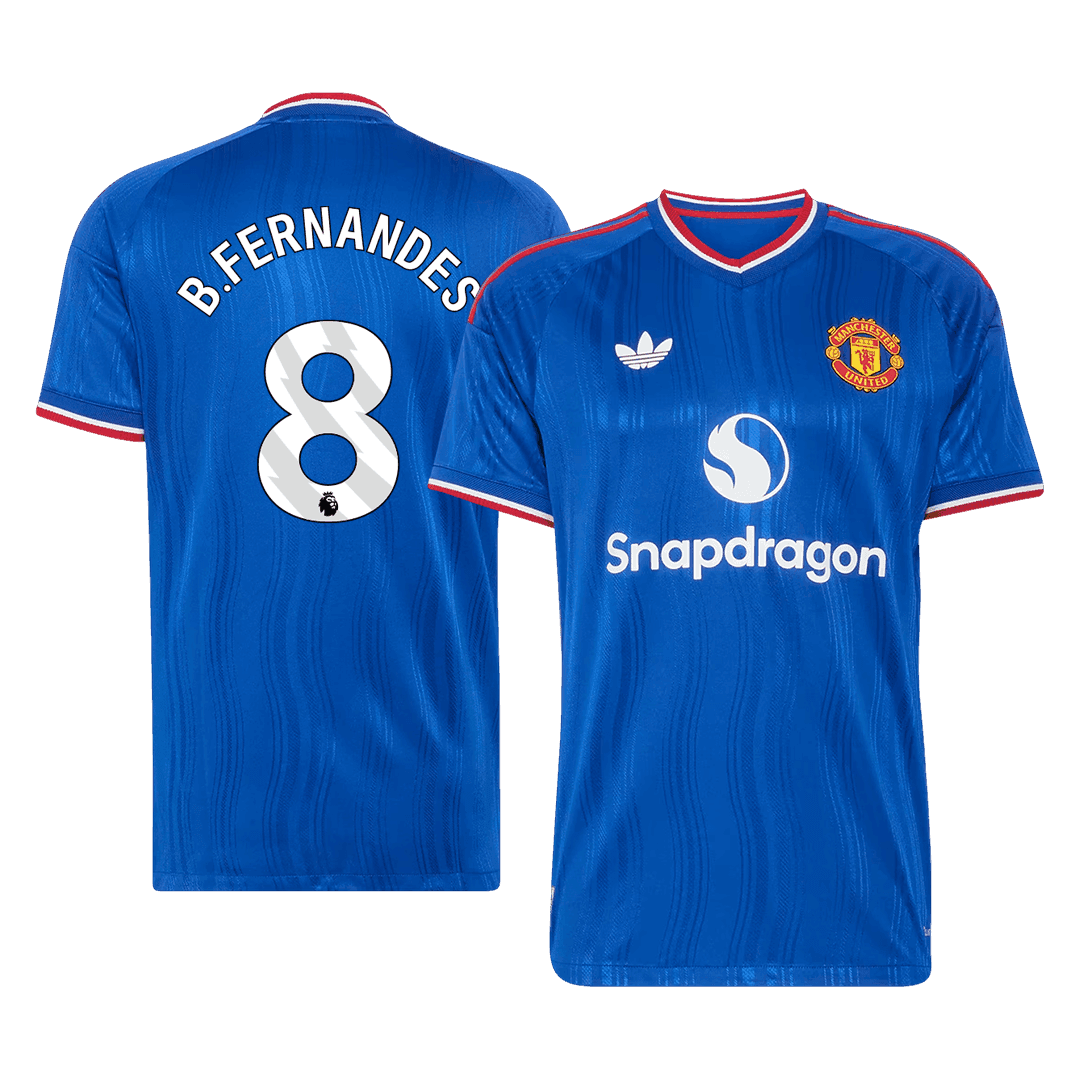 Tricouri Fotbal Manchester United B. FERNANDES #8 Deplasare 2026/27 Authentic