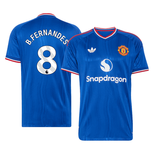 Tricouri Fotbal Manchester United B. FERNANDES #8 Deplasare 2026/27 Authentic