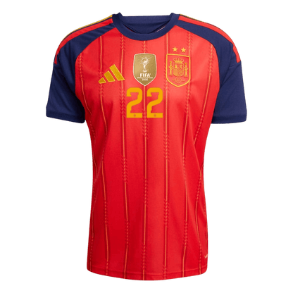 Tricouri Fotbal Spania CUBARSÍ #22 Acasă Cupa Mondială 2026 Champion Edition - Premium