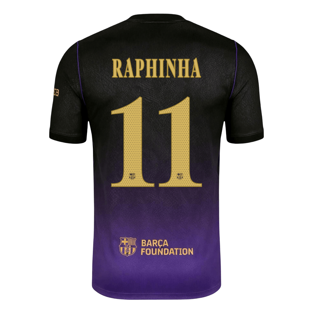 Tricouri Fotbal Barcelona RAPHINHA #11 Deplasare 2026/27 - UCL