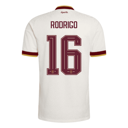 Tricouri Fotbal Spania RODRIGO #16 Deplasare Cupa Mondială 2026 Authentic - Champion Edition