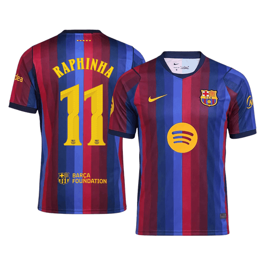Tricouri Fotbal Barcelona RAPHINHA #11 Acasă 2026/27 - UCL - Premium