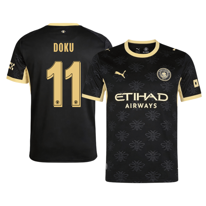 Tricouri Fotbal Manchester City DOKU #11 Deplasare 2026/27 - UCL