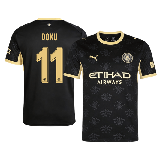 Tricouri Fotbal Manchester City DOKU #11 Deplasare 2026/27 - UCL