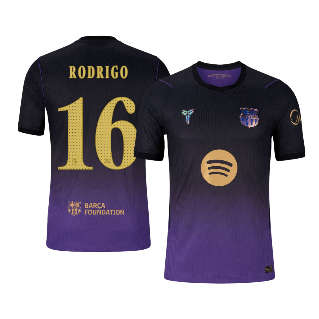 Tricouri Fotbal Barcelona RODRIGO #16 Deplasare 2026/27 Authentic - UCL