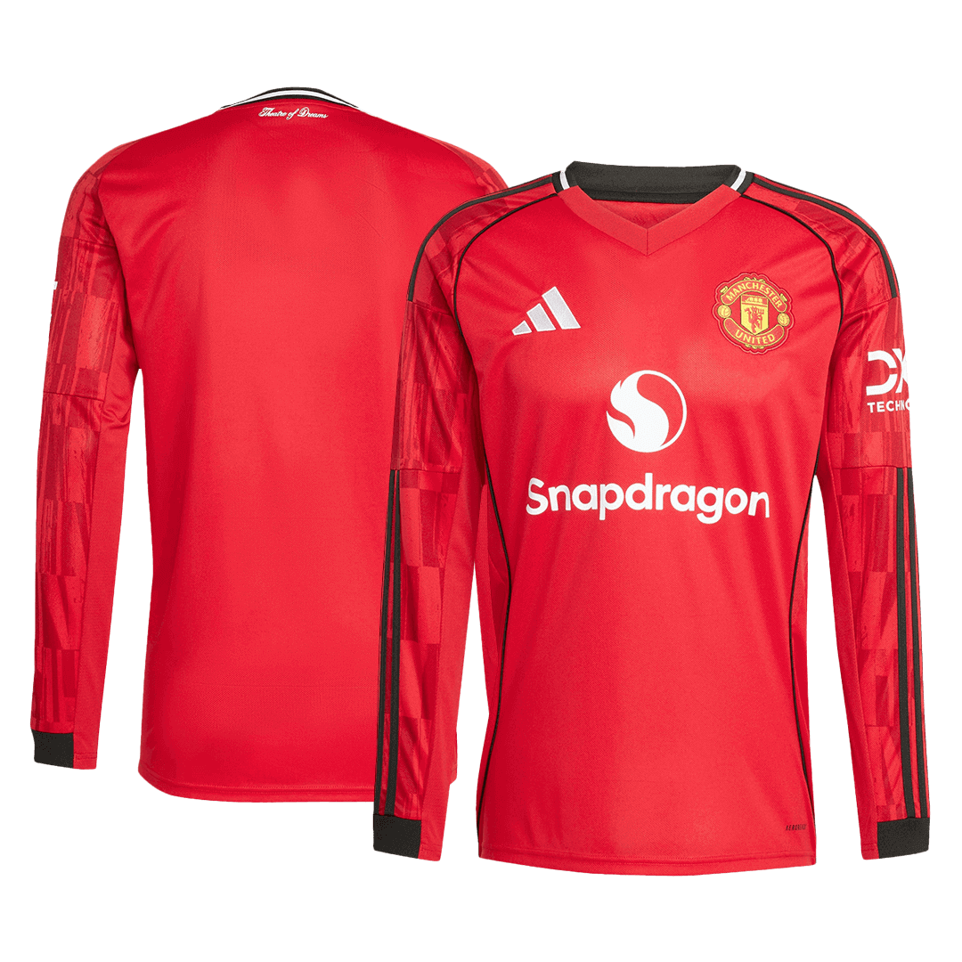 Tricouri Fotbal Manchester United Acasă 2025/26 Mânecă Lungă