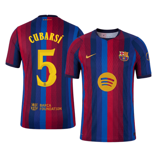 Tricouri Fotbal Barcelona CUBARSÍ #5 Acasă 2026/27 Authentic - UCL