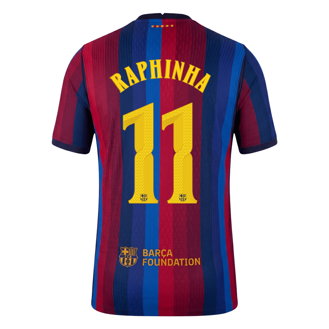 Tricouri Fotbal Barcelona RAPHINHA #11 Acasă 2026/27 Authentic - UCL