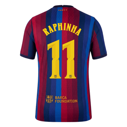 Tricouri Fotbal Barcelona RAPHINHA #11 Acasă 2026/27 Authentic - UCL