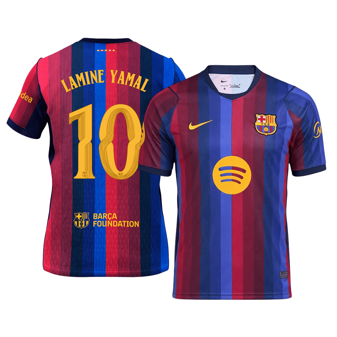 Tricouri Fotbal Barcelona LAMINE YAMAL #10 Acasă 2026/27 - UCL - Premium