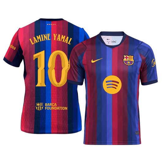 Tricouri Fotbal Barcelona LAMINE YAMAL #10 Acasă 2026/27 - UCL - Premium