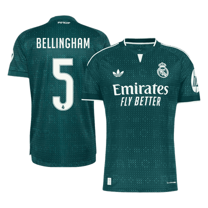 Tricouri Fotbal Real Madrid BELLINGHAM #5 Deplasare 2026/27 Authentic