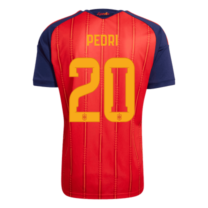 Tricouri Fotbal Spania PEDRI #20 Acasă Cupa Mondială 2026 Champion Edition - Premium