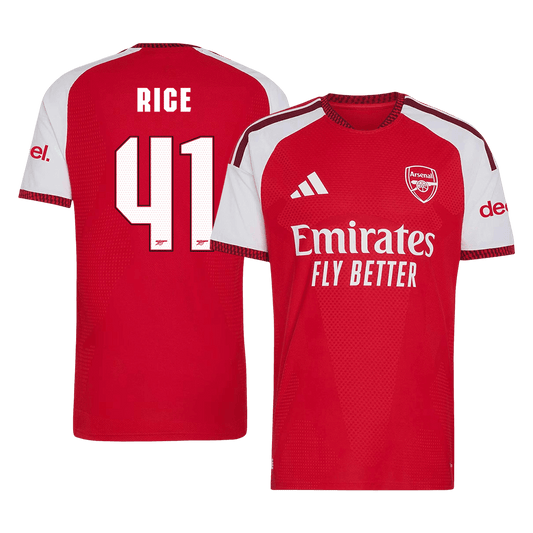 Tricouri Fotbal Arsenal RICE #41 Acasă 2026/27 Authentic - UCL