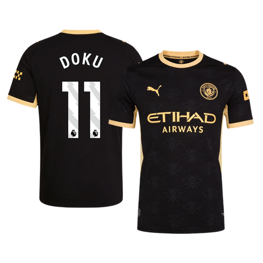 Tricouri Fotbal Manchester City DOKU #11 Deplasare 2026/27 Authentic