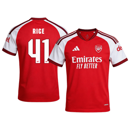 Tricouri Fotbal Arsenal RICE #41 Acasă 2026/27 - UCL - Premium