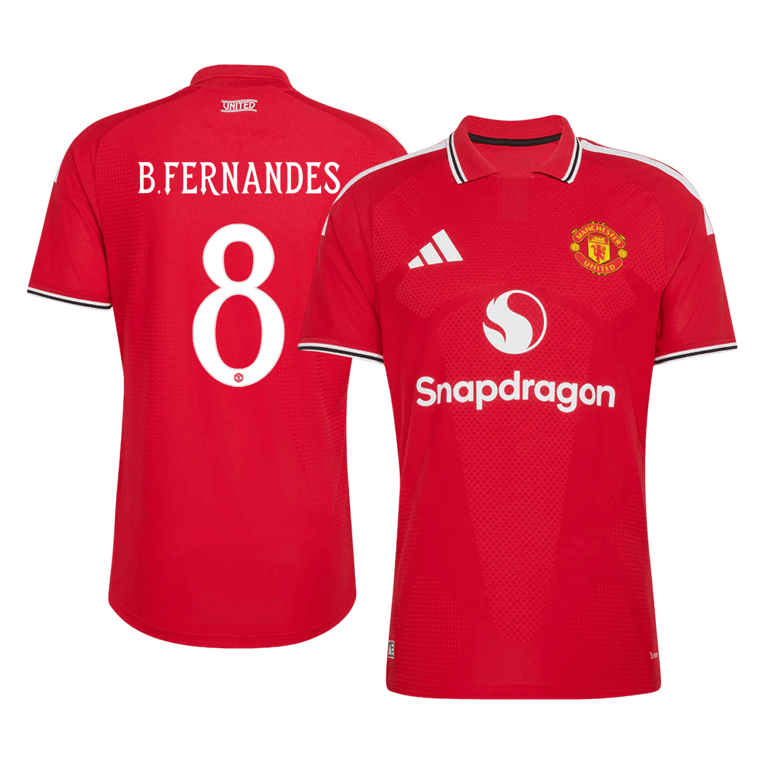 Tricouri Fotbal Manchester United B. FERNANDES #8 Acasă 2026/27 Authentic - UCL
